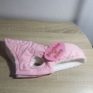 Pink Quilted‎ Dog Jacket with Soft Lining
